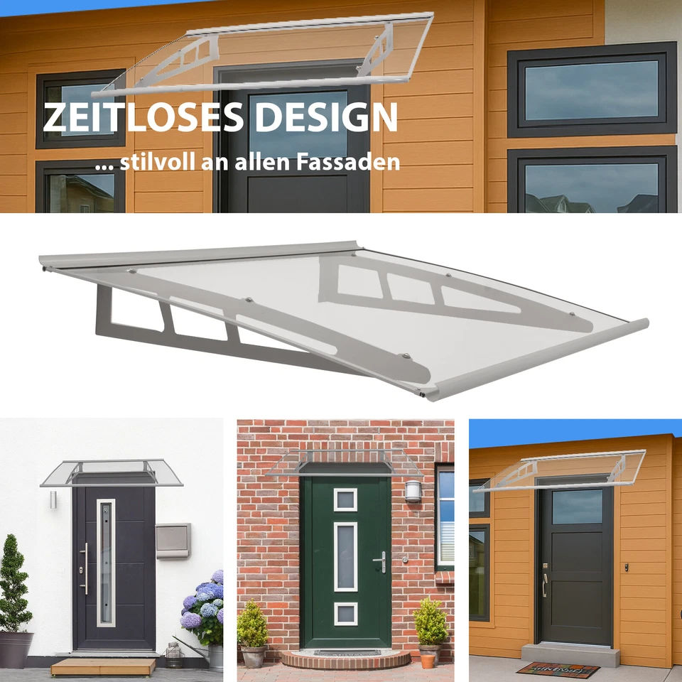 Alu Haustürvordach Vordach Türdach Türvordach Pultvordach verschiedene Größen - Bild 1 von 1