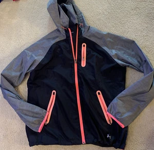 Under Armour Storm Gray/Orange Hooded Light Fitted Jacket Size XL Barely Worn - Picture 1 of 7