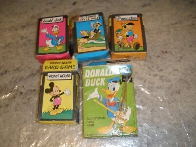 LOTE DE 5 JUEGOS DE CARTAS DISNEY VINTAGE Foto 1 de 3