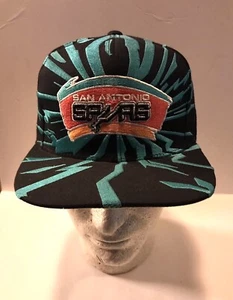 San Antonio Spurs Hut Herren Mitchell Ness Collision schwarz blau Druckknopflasche - Bild 1 von 7