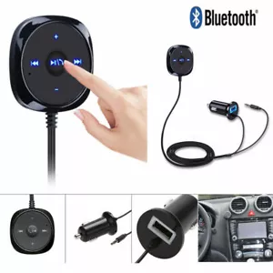 Wireless Bluetooth 4.0 Music Receiver 3.5mm Adapter Handsfree Car AUX Speaker US - Picture 1 of 10