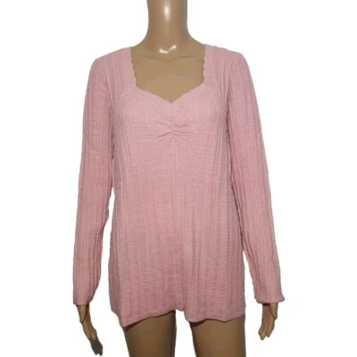 DÜNNES PULLOVER STRICK PULLI VON LINEA TESINI IN ROSA GR. 42 NEU B166 - Bild 1 von 4