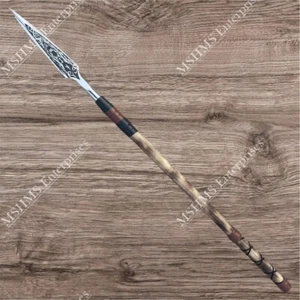 CUSTOM HANDMADE FORGED CARBON STEEL HUNTING BOAR SPEAR WITH LEATHER sheath v - Picture 1 of 4