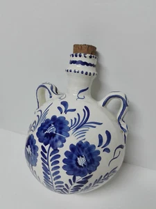 Pilgrim Water Jug Flask Ceramic Talavera De La Reina Rustic - Picture 1 of 4