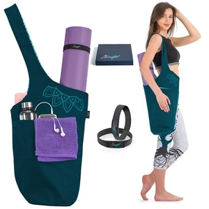 Zenifit Yoga Mat Bag - With BONUS Yoga Mat Strap Elastics-Long Tote with Pocket - Picture 1 of 66