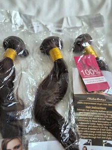 Peruvian Human Hair Extension Straight dark brown colour 2 - Picture 1 of 2