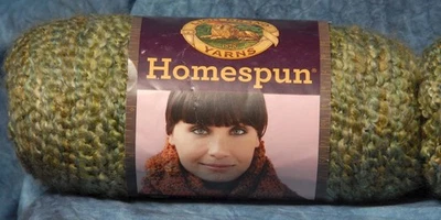 2 Full Skeins of Lion Brand Homespun Retired Meadow Same Dye Lot Yarn - Image 1 of 4