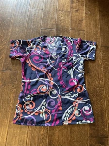 Women Scrub Top ButterSoft Stretch Polyester Blend Multicolor Pockets AH12 - Picture 1 of 18