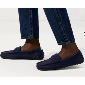 Mocassini ROTHYS blu navy in maglia mocassini da guida donna taglia 9,5 - Foto 1 di 6