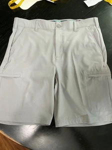 Pantalones Cortos Birdie Bound Para Hombre Talla 34 Carga 9" Entrepierna Golf Gris Verano - Imagen 1 de 5