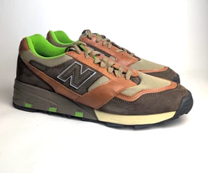 RARE New Balance 575 Made In England UK Brown Neon Green M575CBG Mens Size 11 - Picture 1 of 8
