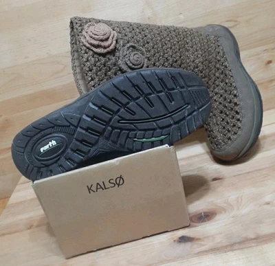 Bota Feminina KALSO EARTH "JUNIPER" Vegan Salto Negativo Tornozelo Superior 6.5B Antiderrapante - Imagem 1 de 4