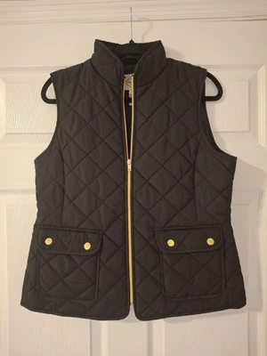 NUEVO Chaleco para mujer St John's Bay talla mediana negro acolchado acolchado acolchado bolsillos con cremallera completa Foto 1 de 3