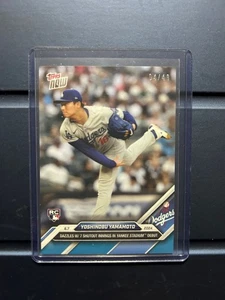 2024 Topps Now #270 Yoshinobu Yamamoto Los Angeles Dodgers RC BLUE /49 - Bild 1 von 2