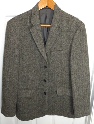 J Crew Blazer Mens 42R Gray Wool Tweed Valley Mills England Sport Coat Jacket - Image 1 of 4