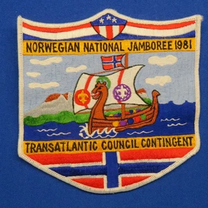 Parche contingente Boy Scout 1981 Consejo Transatlántico Jamboree Noruego 257C1 - Imagen 1 de 4