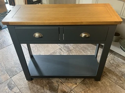 Westcote Inky Blue Console Table with 2 Drawers - Image 1 of 4