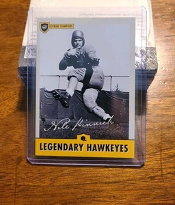 Nile Kinnick 1939 Heisman Trophy Winner Football Card Iowa Hawkeyes Hills Bank - Picture 1 of 2