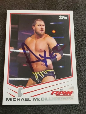 2013 Topps WWE Auto Michael McGillicutty On Card In Person - Image 1 of 2