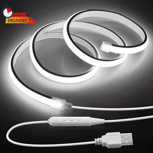 5V USB COB LED Light Strip with Dimmer 3.3FT Daylight White LED Rope Lights Indo - Picture 1 of 12