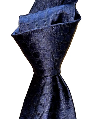 $250 NUEVO SIN ETIQUETAS TOM FORD Azul Marino con Manchas Auto Para Hombre 3.75" Tejido Seda Cuello Corbata Italia Foto 1 de 4