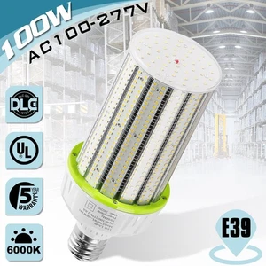 100 Watt LED Corn Light E39 Base COB Bulb Warehouse Industrial Lighting 6000K - Picture 1 of 10