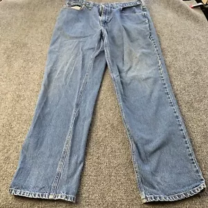 Carhartt Mens Relaxed Fit Blue Jeans Straight Cotton Size 38x34 (Actual 36x32.5) - Picture 1 of 13
