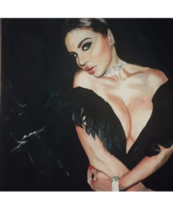 ORIGINAL Acryl Bild Gemälde Abstrakt Malerei Kunst Modern UNIKAT Frau HANDGEMALT - Bild 1 von 2