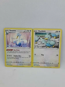 Swanna 149/189 rare plus bonus Ducklett card Darkness Ablaze - Picture 1 of 10
