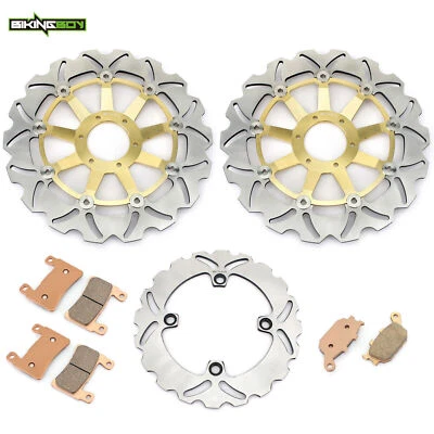 Front Rear Brake Rotors Pads For Honda CBR600F4 (1999 2000) CBR600 F4 CBR 600 F4 - Изображение 1 из 4