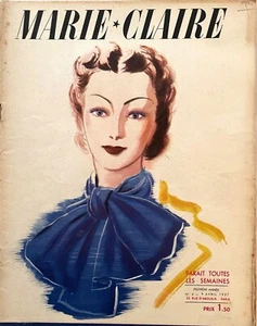 MARIE-CLAIRE n° 6 du 9 Avril 1937 (1 ère année) ancienne revue mode chapeau - Imagen 1 de 3