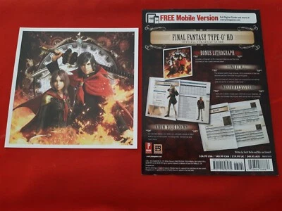Lithographischer Kunstdruck Offiziell Final Fantasy TYPE-0 HD Collector - Bild 1 von 3