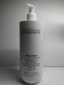 PHYSIODERMIE shower hydrating milk sl sensitive skin   pump pro size16.9oz/500ml - Picture 1 of 3