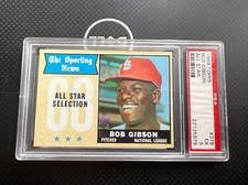 1968 Topps #378 Bob Gibson All Star PSA EX 5 St Louis Cardinals
