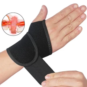 Adjustable Wristband Carpal Tunnel Brace Wrist Support Tendonitis Pain Relief BH - Picture 1 of 23