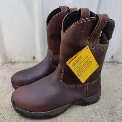 Cabelas Size 10 D Roughneck Ledger Wellington Work Pull On Boots Brown Leather - Image 1 of 4
