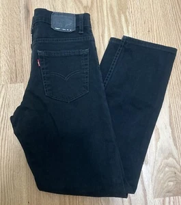 Levi's 508 Taper Black Dark Wash Jeans Size 16 Reg 28X28 - Picture 1 of 10