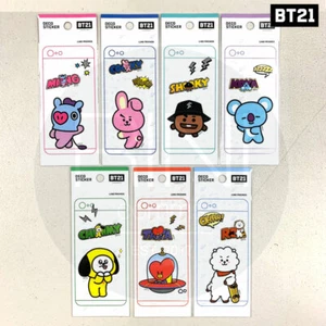 BTS BT21 Official Authentic Goods Mobile Deco Sticker Ver2 7Characters - Imagen 1 de 15