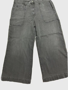 Time & Tru Women's Pants Size 16 Black High Rise Ankle Length Wide Leg NWT - Picture 1 of 5