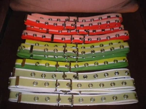 LOTE DE 12 CINTURONES DE UN AGUJERO VERDE NARANJA TALLA ÚNICA 1/2 IN 100% ACRÍLICO  - Imagen 1 de 7