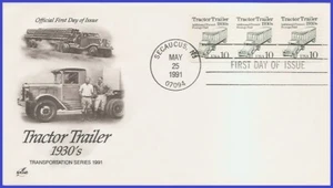 USA3 #2457 PL #1 U/A Artcraft FDC PNC3 Traktor Anhänger - Bild 1 von 1