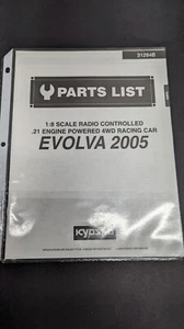 KYOSHO 1/8 EVOLVA 2005 RACING CAR #31284B PARTS LIST/DIAGRAM *FREE SHIP* - Picture 1 of 1