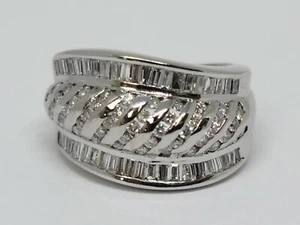 LeVian 18K White Gold Mounting , Natural Diamond Ring Size 5 MSRP $4,250 - Picture 1 of 14