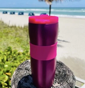 Starbucks Dragon Fruit Cup Vaso Acero Inoxidable Rosa Caliente Aislado Nuevo Con Etiquetas 2022 - Imagen 1 de 7