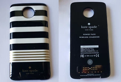 Black Stripes Kate Spade 无线电源包 Mod 适用于 Moto Z 手机 — 第 1/4 张图片