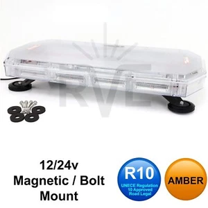 Faro LED recupero 12/24v barra luminosa ambra 600mm sicurezza lampeggiante stroboscopi - Foto 1 di 22