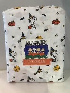 NEW 2024 Peanuts Halloween Berkshire Full Sheet Set Snoopy Woodstock Witch Pumpk - Picture 1 of 4