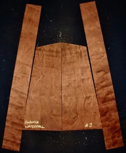 Guitar Luthier Tonewood WATERFALL FIGURED BUBINGA Acoustic backs sides SET - Picture 1 of 2