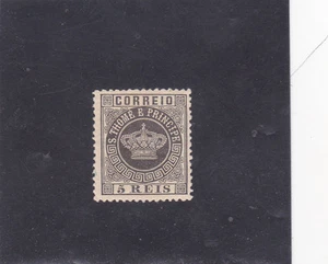 ST. THOMAS E PRINCIPE CROWN 5 REIS PERF. 12,5 (1870-77) SCOTT # 1 - Bild 1 von 2