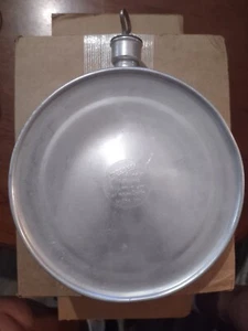 Vintage Schrader Aluminium Wärmflasche mit original Einschraubstopfen - Bild 1 von 7